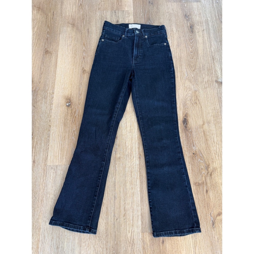 Everlane Minimalist Slim Bootcut Jeans Womens 24 Dark Wash Indigo High Rise